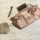 KIPLING METALLIC ROSE suloinen roosa pouch - pikkukuva 1