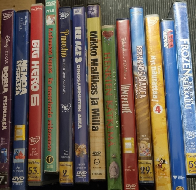 DVD 20 kpl naarmuisia animaatiofilmejä