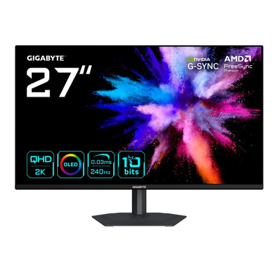 GIGABYTE GO27Q24A 27” OLED 2K QHD Gaming Monitor- 2560 x 144