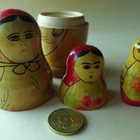 Maatuska puinen nukke,"äiti ja baby" 3 osaa 12 cm korkea - pikkukuva 3