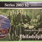 USA TÄHTI 2 $ 2003 Philadelphia nro C 00011564 *. Kunto 9-10 - pikkukuva 3