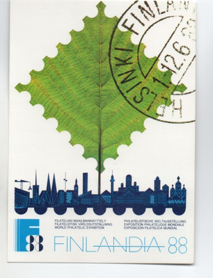 Postimerkkikortti: Finlandia 8 näyttely