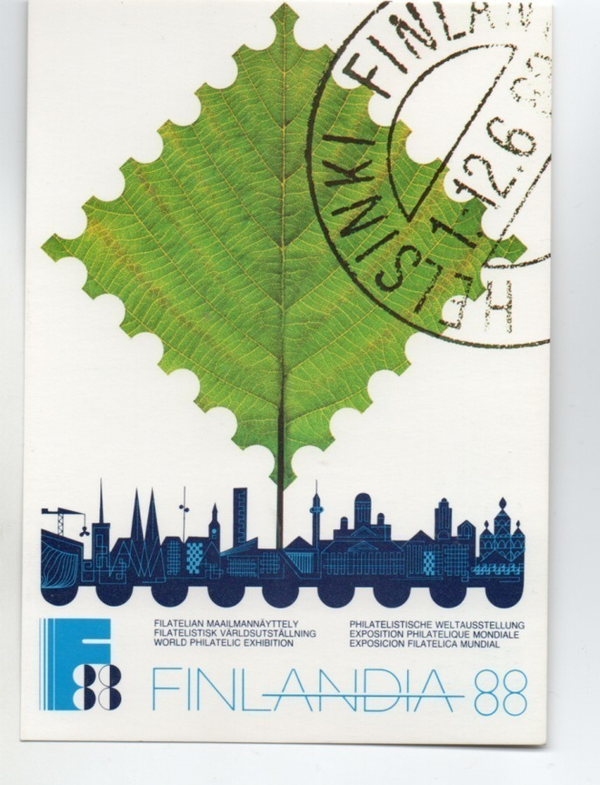 Postimerkkikortti: Finlandia 8 näyttely