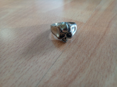 Pääkallo Sormus 20mm
