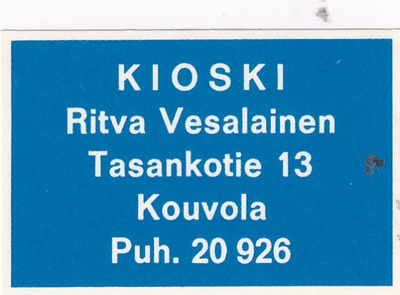 Kouvola. Ritva Vesalainen  s87