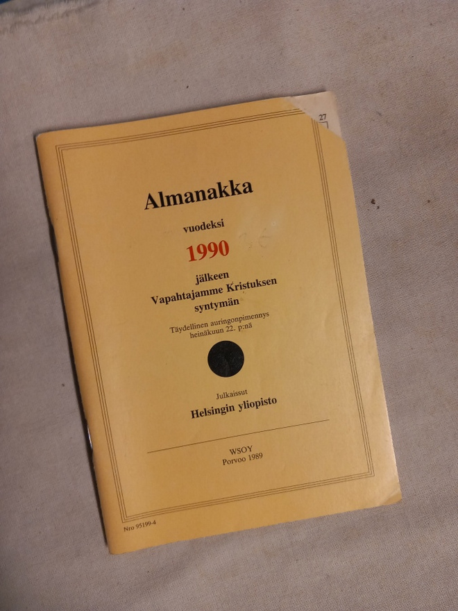 osta syntymävuotesi almanakka 1990