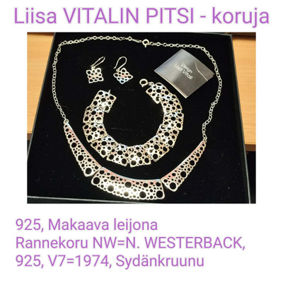 LIISA VITALI, PITSI-KORUSETTI  , korvakorut tapit tai koukut