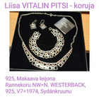 LIISA VITALI, PITSI-KORUSETTI  , korvakorut tapit tai koukut - pikkukuva 1