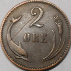 Denmark. 2 öre 1891(h) CS - pikkukuva 2