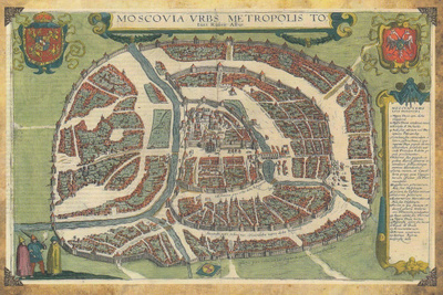 Vanha kartta Moskova (postikortti)
