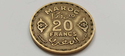 1952 Marocco, 20 francs