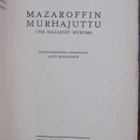 J. S. Fletcher: Mazaroffin murhajuttu. 249 s. - pikkukuva 4