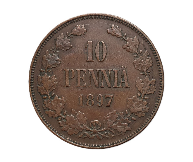 10 Penniä 1897