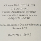 Kjell Westö - Tapaus Bruus ja muita kertomuksia (sid.) - pikkukuva 2