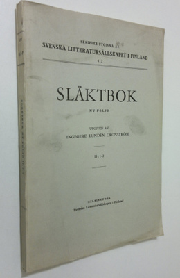 Ingegerd Lunden ym Cronström : Släktbok : ny följd 2:1-2