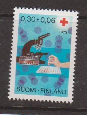 1972 Punainen Risti ( PR ) 0,30+0,06mk ** LaPe 707