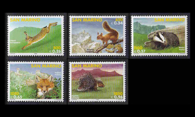 San Marino 1845-9 ** Eläimiä nisäkkäitä (1999)