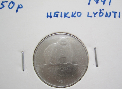 50 p 1991 Virhelyönti Heikko Lyönti