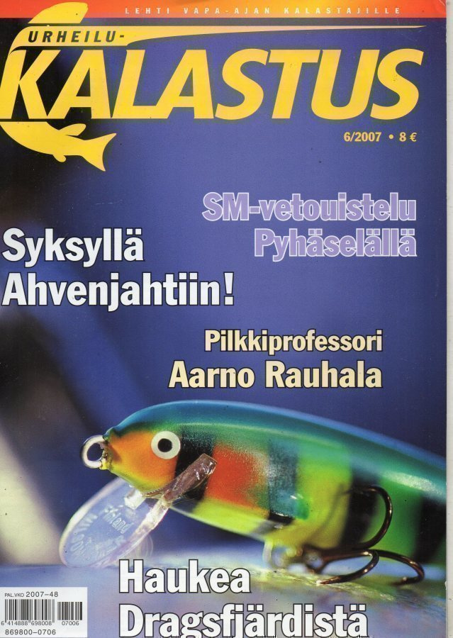 Urheilukalastus n:o 6 2007 Ahvenia. SM-vetouistelu. Mahtikal
