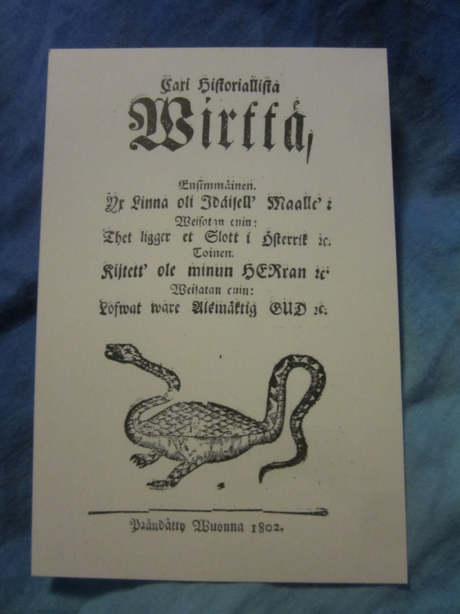 Kaksi historiallista virttä vuodelta 1802