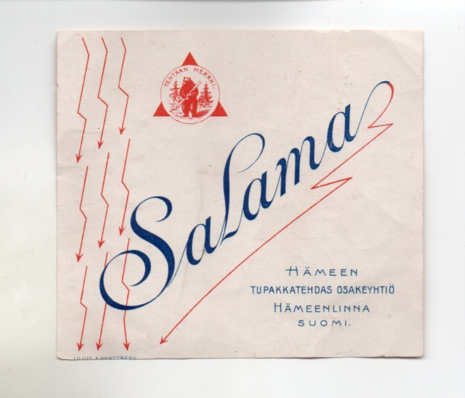 Salama:  /Hämeen tupakkatehdas Osakeyhtiö