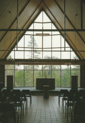KIRKKOKORTTI - SAARISELÄN KIRKKO - - SISÄKUVA