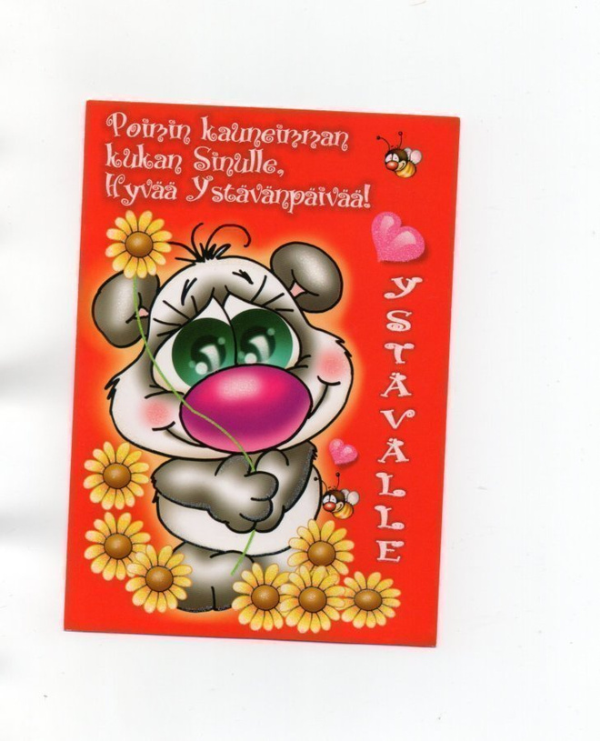 °°HYVÄÄ YSTÄVÄNPÄIVÄÄ....°°- KORTTI /PAPRON (Kimaltava)