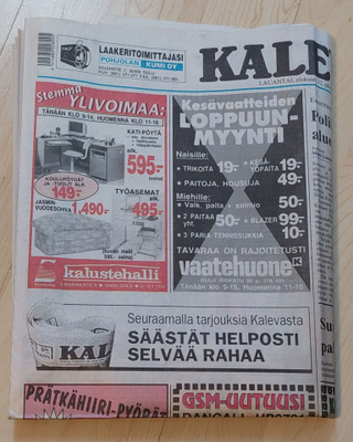 Kaleva -lehti 12.8.1995