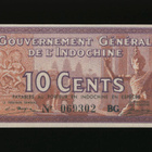 Ranskan Indokiina 10 Cents 1939 P85d, UNC - pikkukuva 1