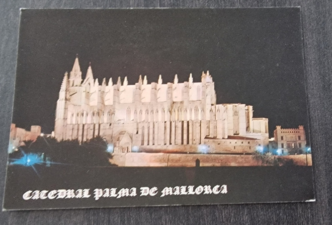 CATEDRAL PALMA DE MALLORCA + 2 postimerkkiä kortissa