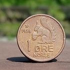 Norja 1 Öre Kapselissä. Halkaisija - 15 mm. - pikkukuva 3