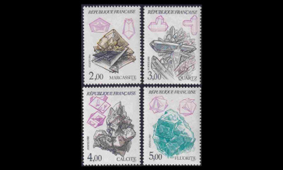 Ranska 2562-5 ** Mineraaleja (1986)