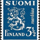 1936 M-30 Leijona 3½ mk sininen  ** Lape 198 a LP Lm2 - pikkukuva 1