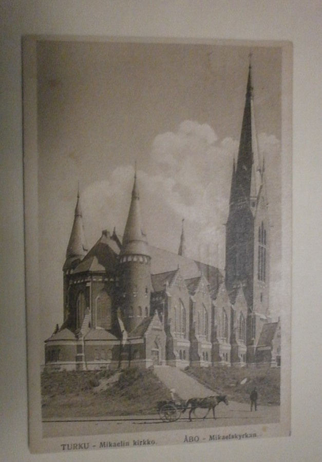 Turku, Mikaelinkirkko, hevosrattaat, vanha mv pk, p. 1911
