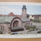 VANHA Postikortti Taittokortti Helsinki Rautatie Asema 1955 - pikkukuva 1
