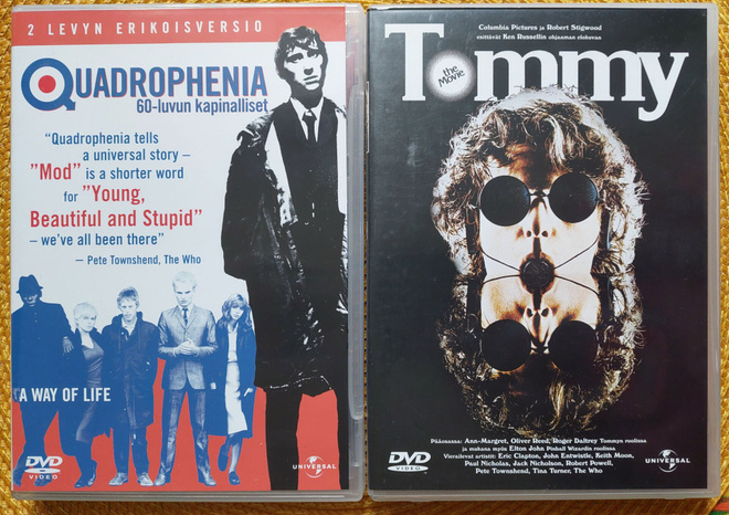 Quadrophenia + The movie Tommy  dvd  THE WHO 18€ !!