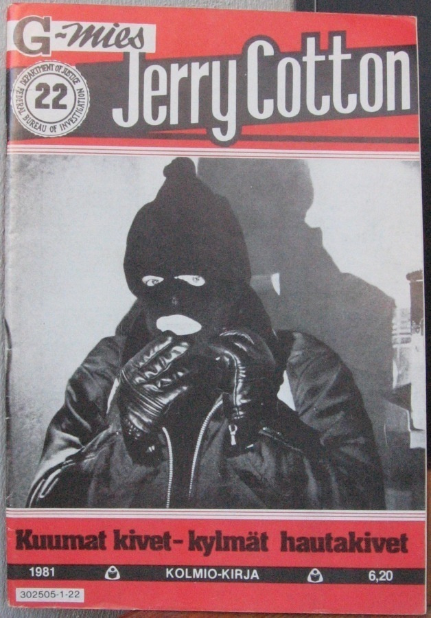 G-mies Jerry Cotton 22 / 1981. Kolmio-kirja.