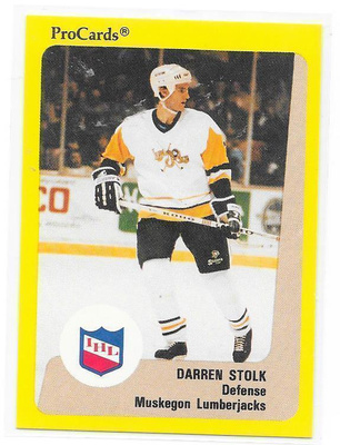1989-90 ProCards #157 Darren Stolk Muskegon ex- Jokerit goon