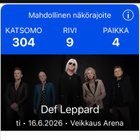 Def Leppard Helsinki 16.6.2026 - pikkukuva 2