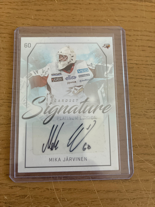 Mika Järvinen sport cardset signature 18-19