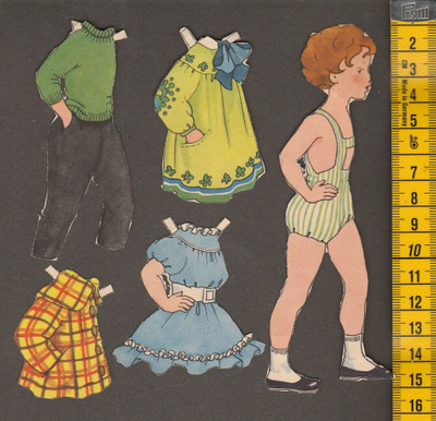 Paperinukke tyttö 1950-luku