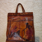 Upea Vintage Shantiniketan -nahkalaukku 60-luku – Iso Tote - pikkukuva 2