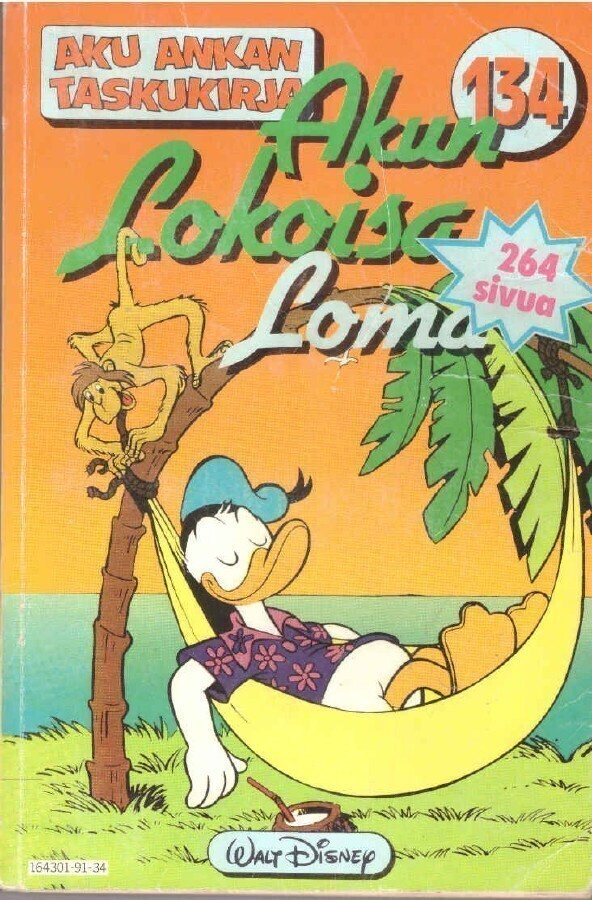 Aku Ankan taskukirja #134 - Akun lokoisa loma