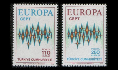 Turkki 2253-4 ** Europa (1972)