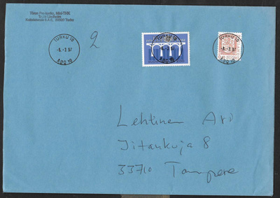 Postilähetys - Eurooppa 1984 (LAPE 943) Turku 6.3.1997