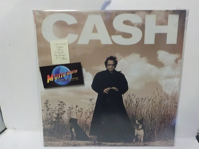JOHNNY CASH - AMERICAN RECORDINGS EX+/EX+ REISSUE LP +