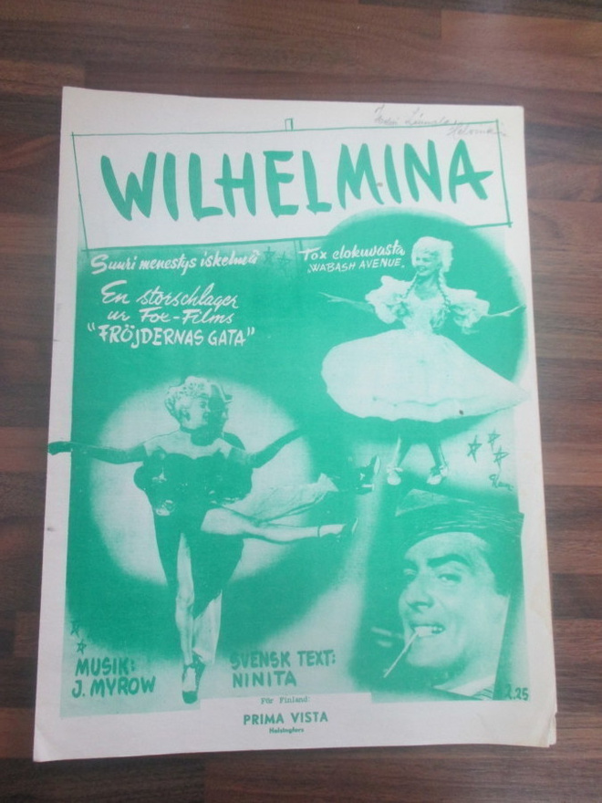 VANHA AUKEAMAN NUOTTI - WIHELMIINA