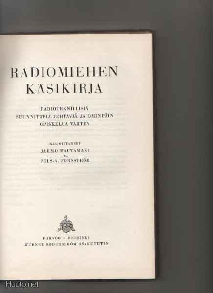 Hautamäki: Radiomiehen käsikirja, WSOY 1950, sid, käytetty