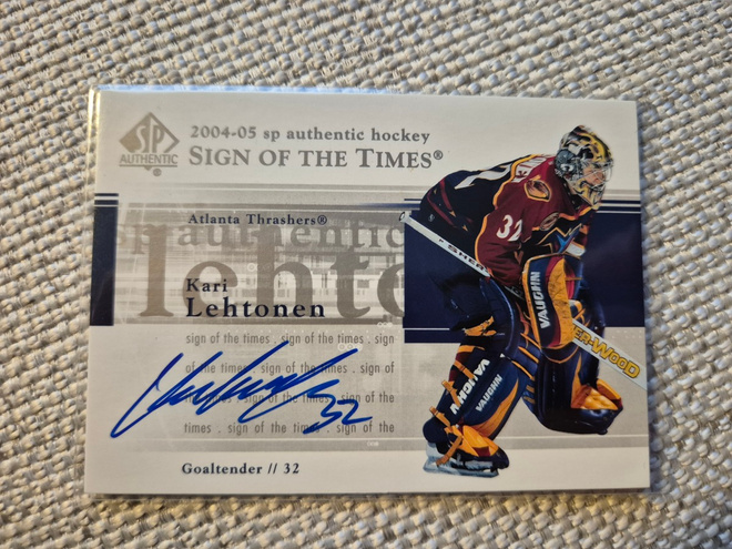 Kari Lehtonen - SP Authentic 2004-05 - Sign of the Times
