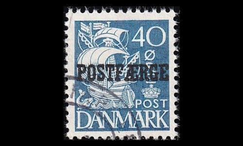 Tanska PF_27 o Laiva 40 öre sininen (1942)